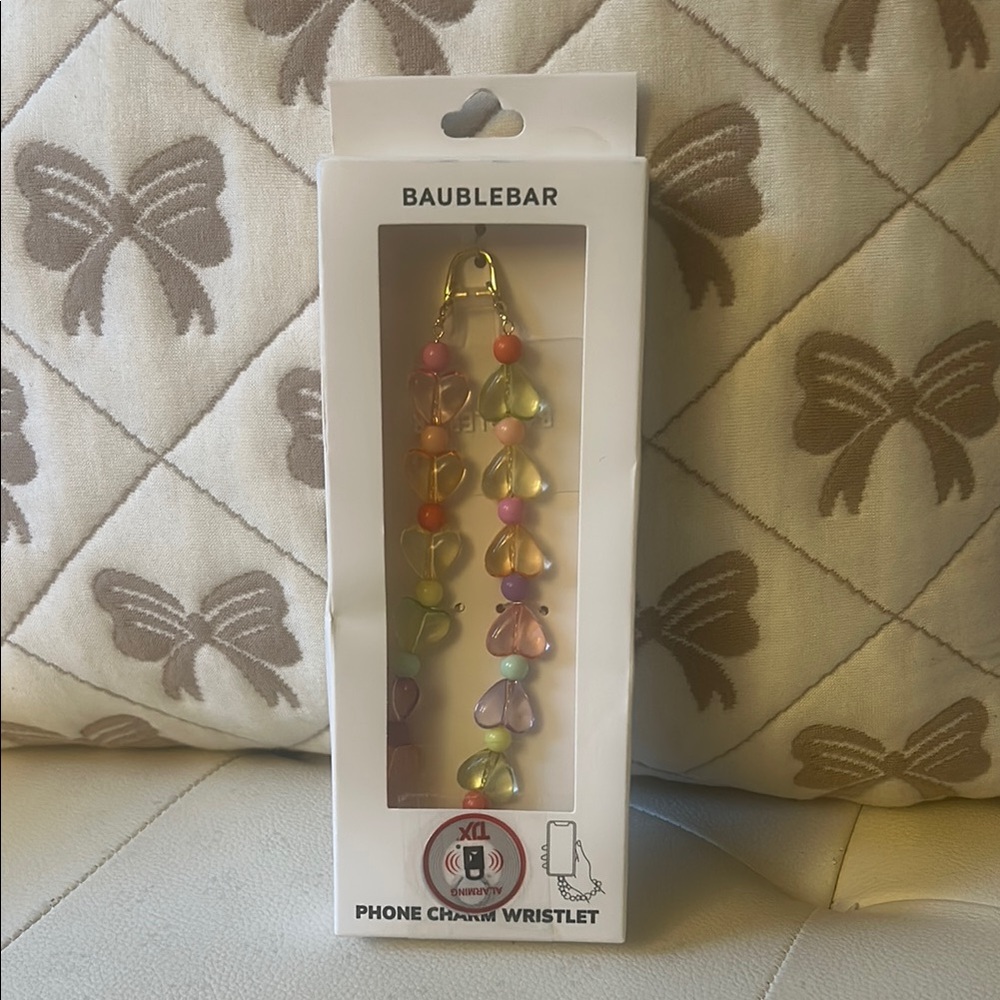 BaubleBar Colorful Heart Bead Phone Charm